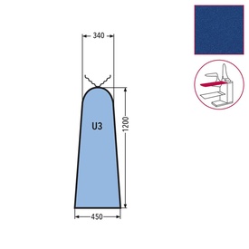 U3 SMALL UTILITY TABLES COVER 100% POLYESTER STRETCH - BLUE 