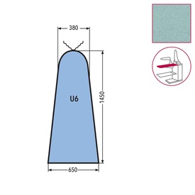 U6 MAXI UTILITY TABLES COVER - 100% POLYESTER STRETCH -GREEN