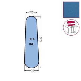 CO 4 BUCK PRESS COVER - 100 % POLYESTER STRETCH - SKY BLUE  