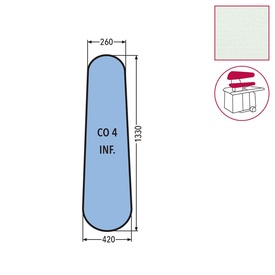 TELO PRESSA CO 4 INFERIORE - 100% POLIESTERE STRETCH-BIANCO