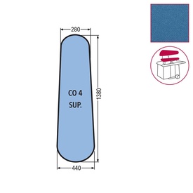 TELO PRESSA CO 4 SUPERIORE - 100% POLIESTERE STRETCH-AZZURRO