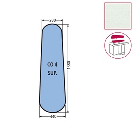 TELO PRESSA CO 4 SUPERIORE - 100% POLIESTERE STRETCH-BIANCO