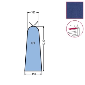 U1 UTILITY TABLES COVER 65% POLYESTER, 35% COTTON - BLUE    