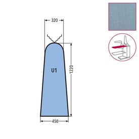 U1 UTILITY TABLES COVER 65% POLYESTER, 35% COTTON - SKY BLUE