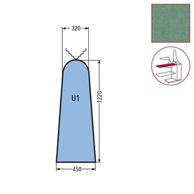 U1 UTILITY TABLES COVER 65% POLYESTER, 35% COTTON - GREEN