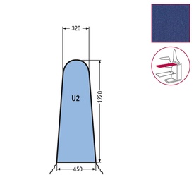 U2 UTILITY TABLES COVER 65% POLYESTER, 35% COTTON - BLUE    