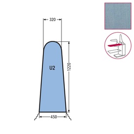 U2 UTILITY TABLES COVER 65% POLYESTER, 35% COTTON - SKY BLUE