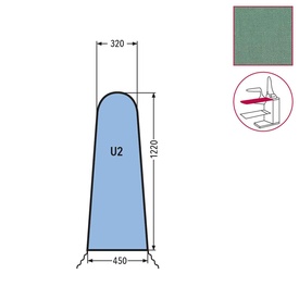 U2 UTILITY TABLES COVER 65% POLYESTER, 35% COTTON - GREEN   