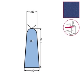 U3 SMALL UTILITY COVER 65% POLYESTER, 35% COTTON - BLUE     