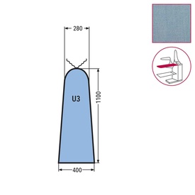 TELO U3 UNIVERSALE PICCOLO 65% POLIESTERE,35% COTONE-AZZURRO