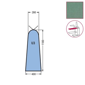 U3 SMALL UTILITY COVER 65% POLYESTER, 35% COTTON - GREEN    