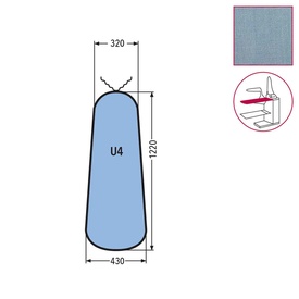 U4 UTILITY TABLES COVER 65% POLYESTER, 35% COTTON - SKY BLUE