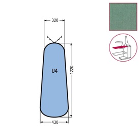 U4 UTILITY TABLES COVER 65% POLYESTER, 35% COTTON - GREEN   
