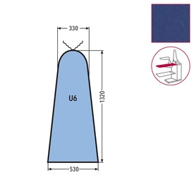 U6 MAXI UTILITY COVER 65% POLYESTER, 35% COTTON - BLUE      