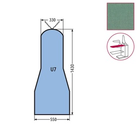 U7 DOB TABLES COVER 65% POLYESTER, 35% COTTON - GREEN       