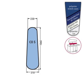 CO 5 PRONTO-STIRO WITH FELT+SILICONED FOAM - BLUE           
