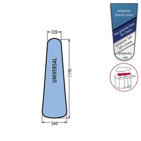 PRONTO-STIRO UNIVERSAL INFERIORE C/FELTRO+SCHIUMATO -AZZURRO