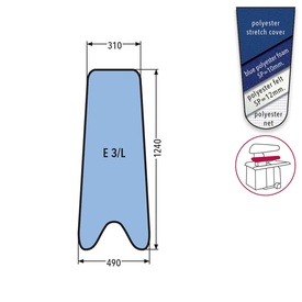 E 3/L PRONTO-STIRO WITH FELT+SILICONED FOAM - BLUE          