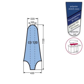 CO 120 PRONTO-STIRO WITH FELT+SILICONED FOAM - BLUE         
