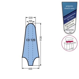 CO 120 PRONTO-STIRO WITH FELT+SILICONED FOAM - SKY BLUE     