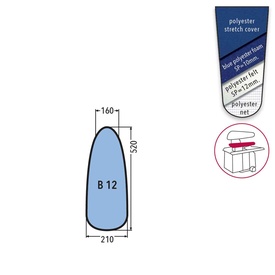 B 12 PRONTO-STIRO WITH FELT+SILICONED FOAM - BLUE           