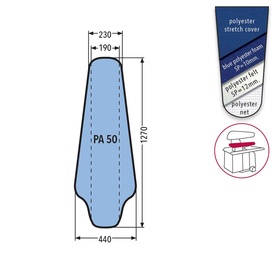 PA 50 PRONTO-STIRO WITH FELT+SILICONED FOAM - BLUE          
