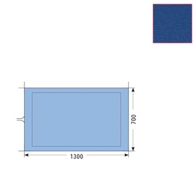COVER FOR RECTANGULAR TABLES mm.1300x700 PES. - BLUE        