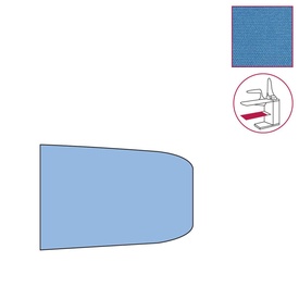 LINEN SHELF COVER mm.490x830 100% POLYESTER - SKY BLUE      