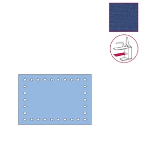 SOTTOTELO CON OCCHIELLI mm.380x900 100% POLIESTERE-BLU SCURO