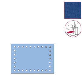 LINEN SHELF COVER WITH BUTTON HOLES mm.440x800 PES. - BLUE  