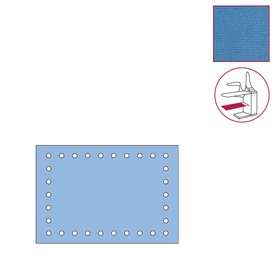 LINEN SHELF COVER BUTTON HOLES mm.440x800 PES. - SKY BLUE   