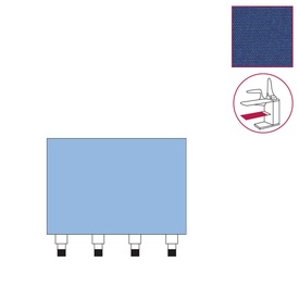 LINEN SHELF COVER STANDARD WITH CLIPS mm.660x870  DARK BLUE 
