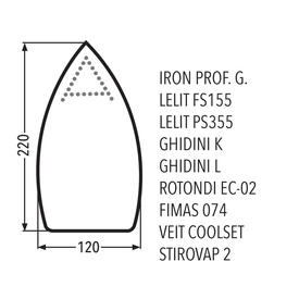 SOLETTA TEFLON SEMPLICE IRON PROFESSIONAL G/LELIT/STIROVAP 2