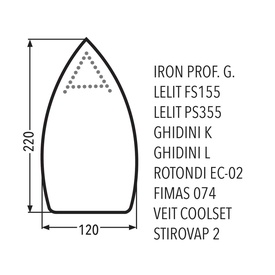 IRON PROFESSIONAL G./LELIT/STIROVAP 2 ARMORED TEFLON SHOE   