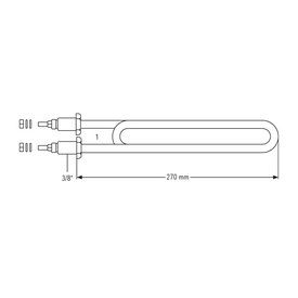 ELEMENTO 1 OCCHIELLO ATTACCO 3/8" L.=mm.270 W.1300 V.230