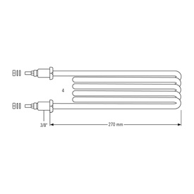 ELEMENTO 4 OCCHIELLI ATTACCO 3/8" L.=mm.270 W.6000 V.230