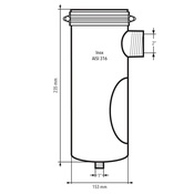PM6 STAINLESS STEEL CONDENSER WITHOUT SERPENTINE            